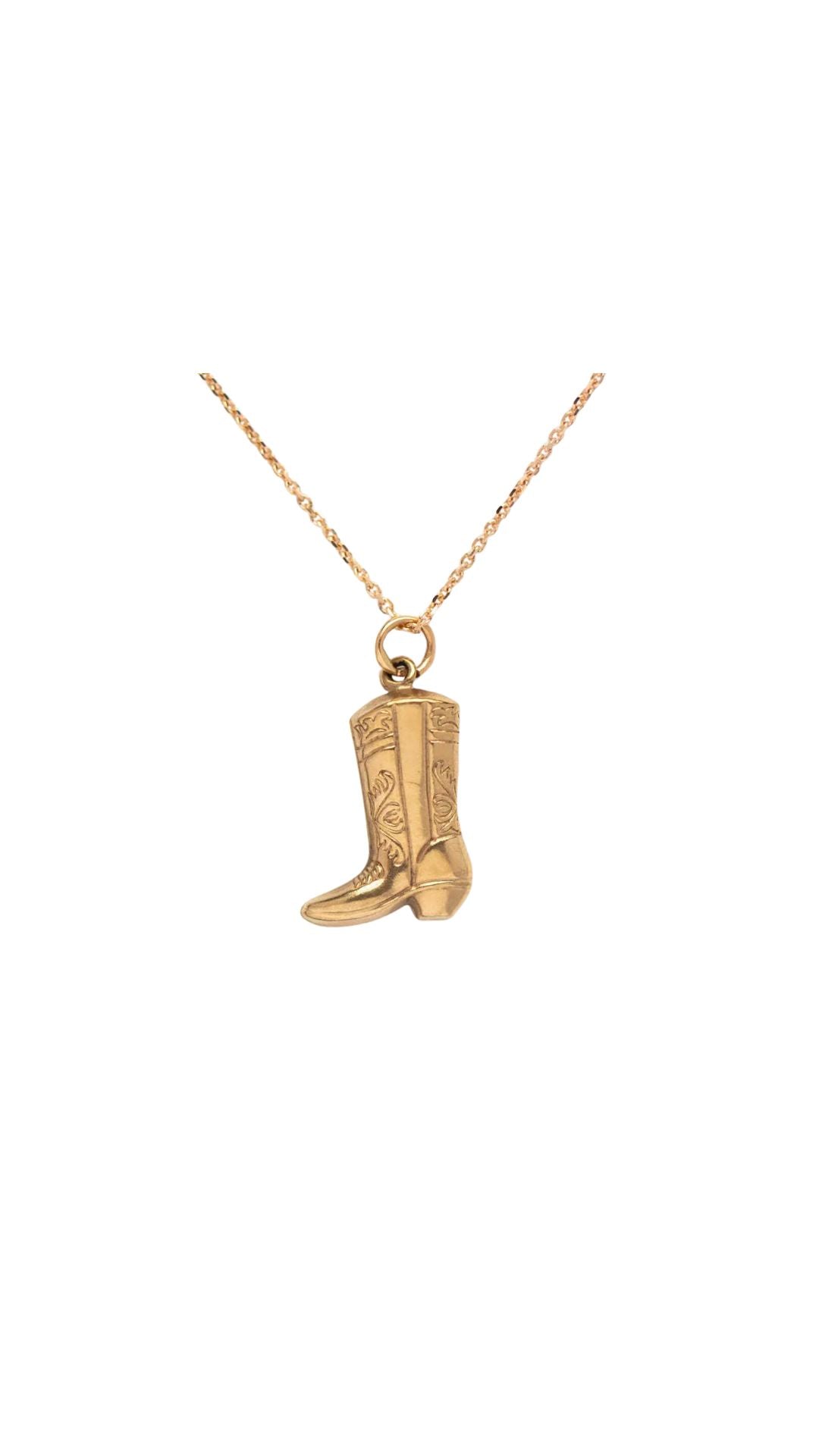 Cow Girl Boot Necklace