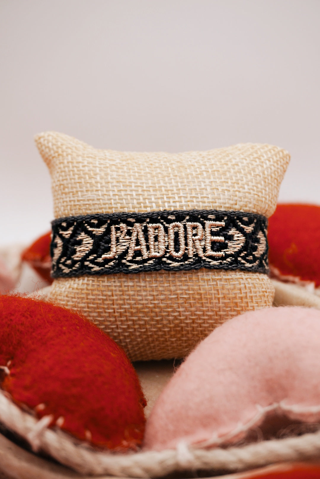 J'ADORE Embroidered Bracelet