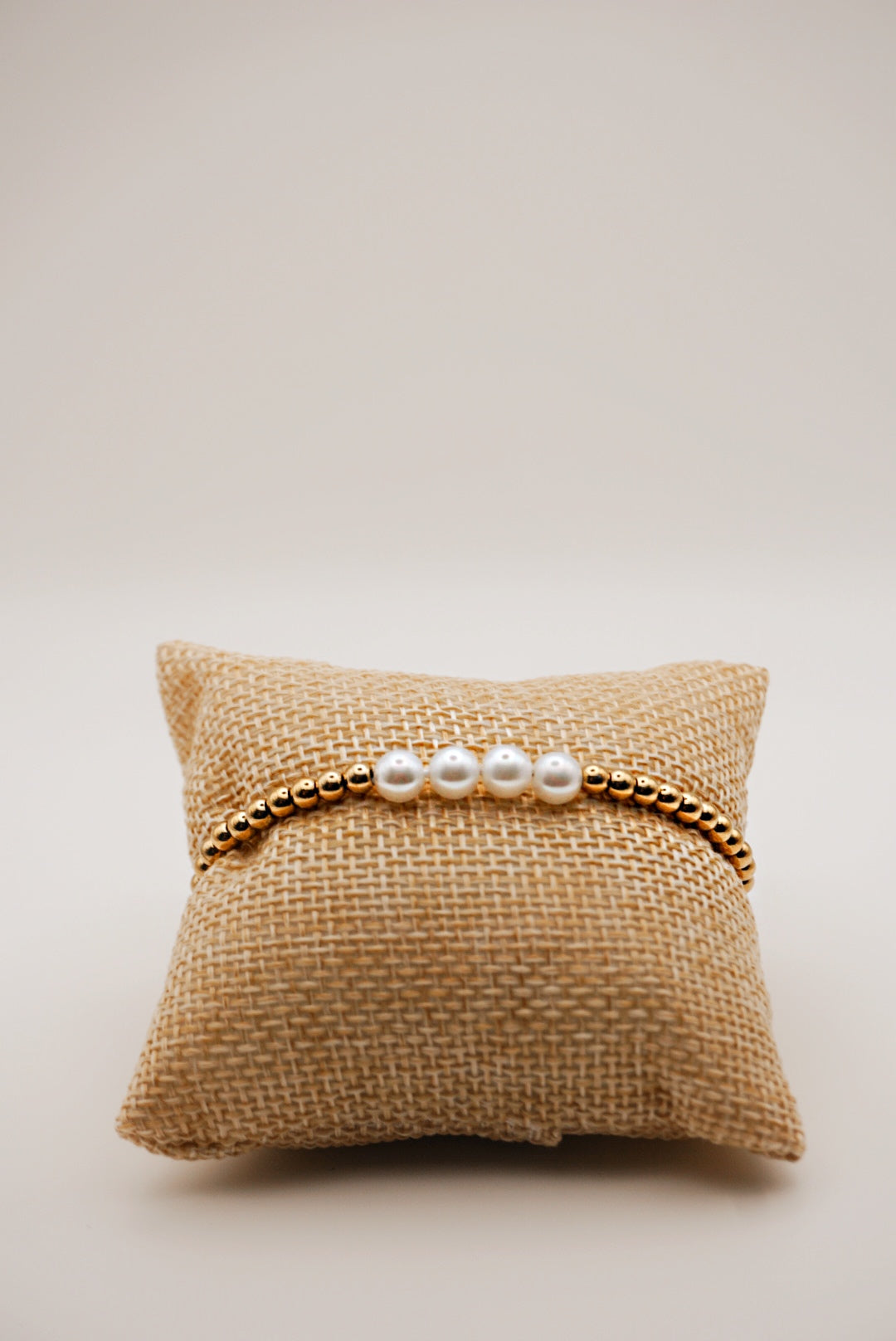 Gold-Plated Pearl Beaded Bracelet