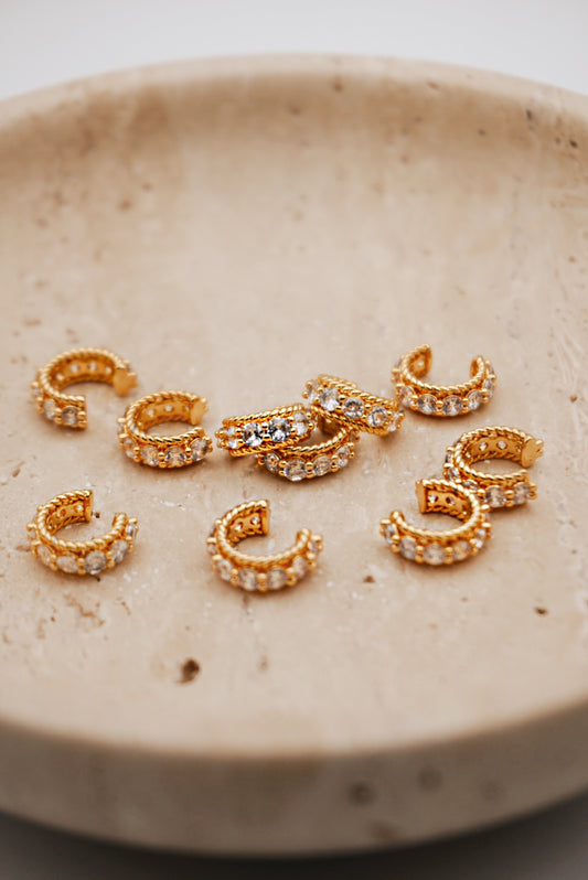 Gold-Plated C Shape Ear Cuffs