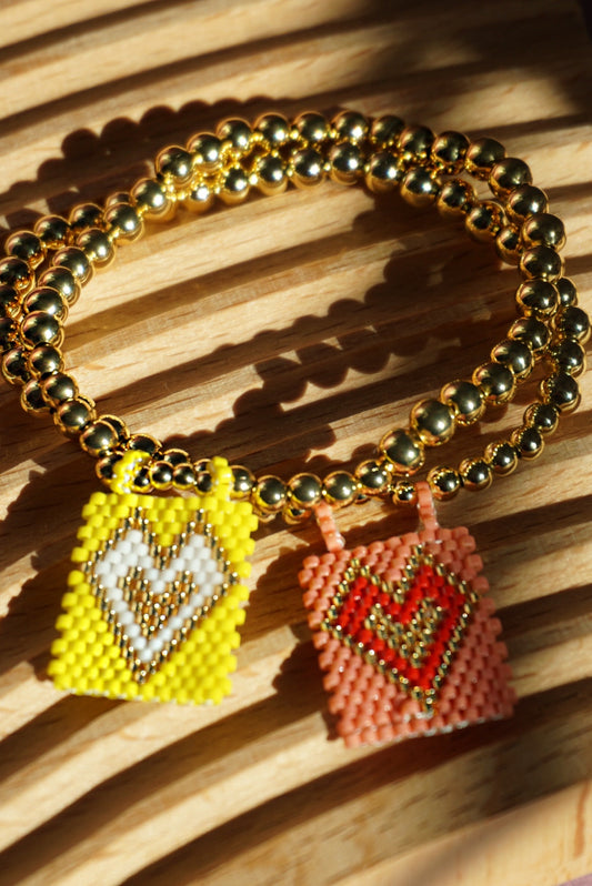 Heart Beaded Bracelets