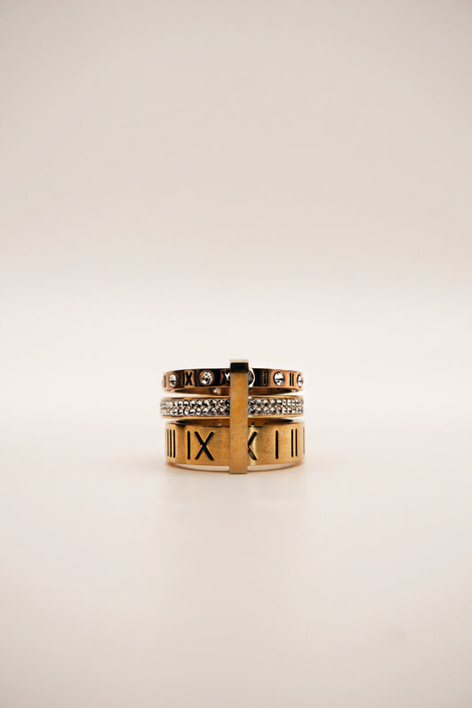 Rebecca 18k Luxurious Numerical Ring